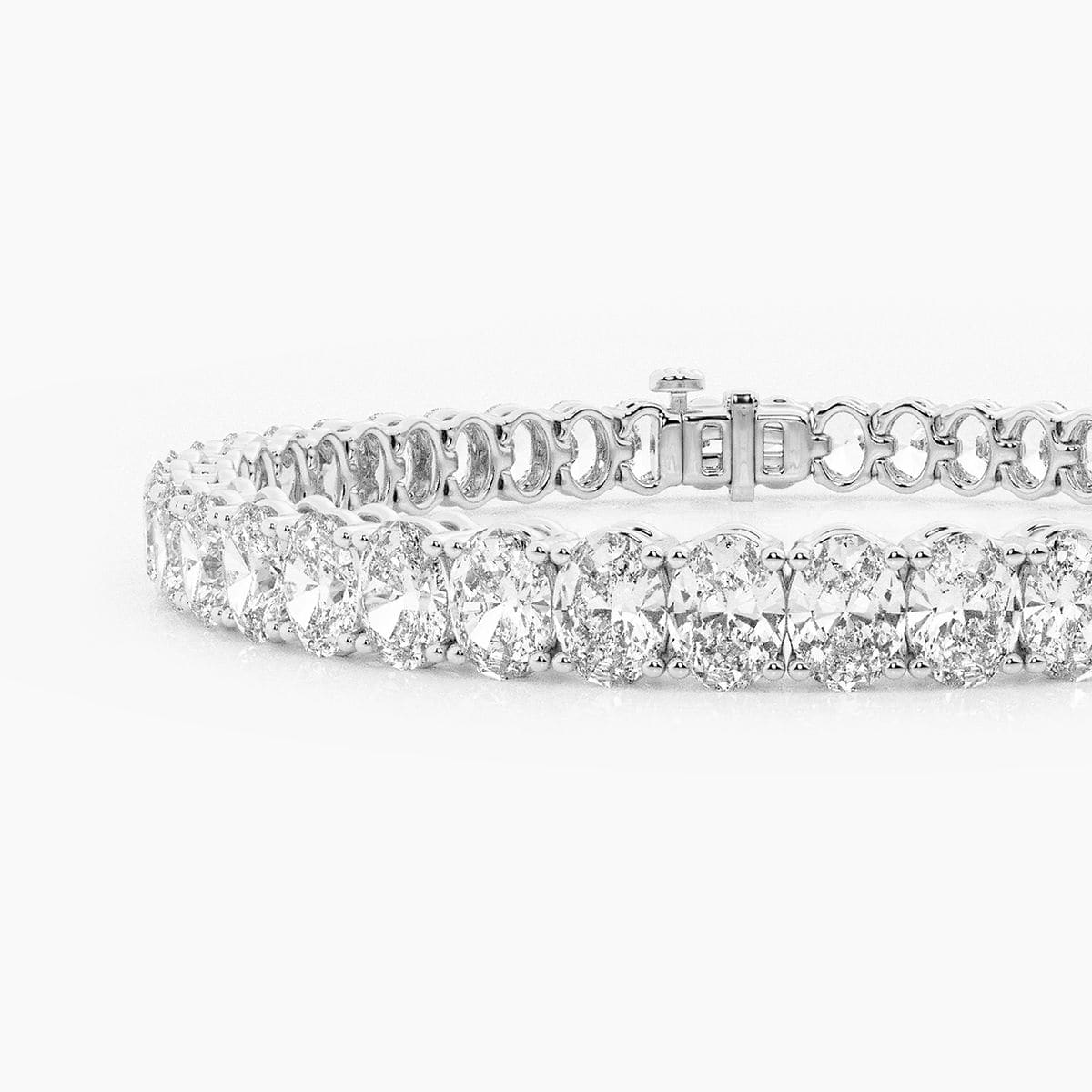 Additional Image 1 for  12 ctw Oval Lab Grown Diamond Tennis Bracelet - 8 Inches