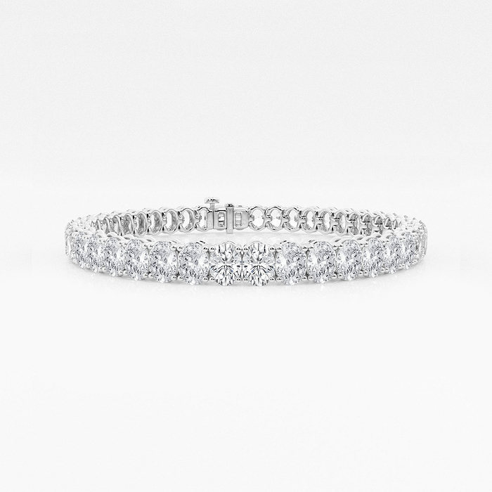 Oval Tennis - 12 ctw Oval Lab Grown Diamond Tennis Bracelet - 7 Inches