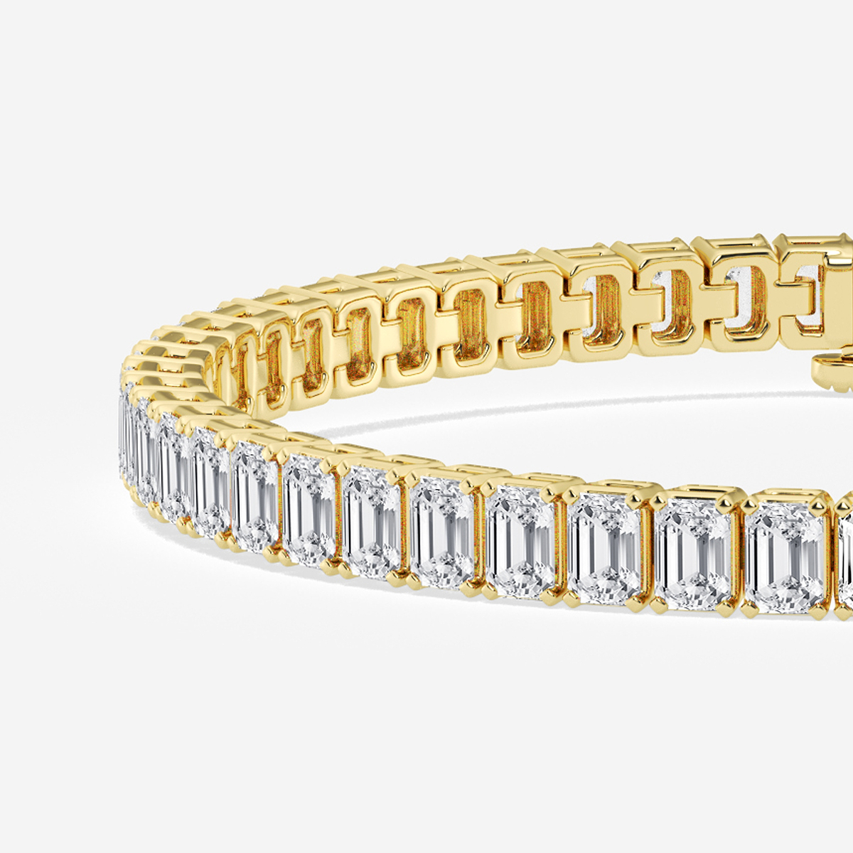 Additional Image 1 for  12 ctw Emerald Lab Grown Diamond Tennis Bracelet - 7 Inches