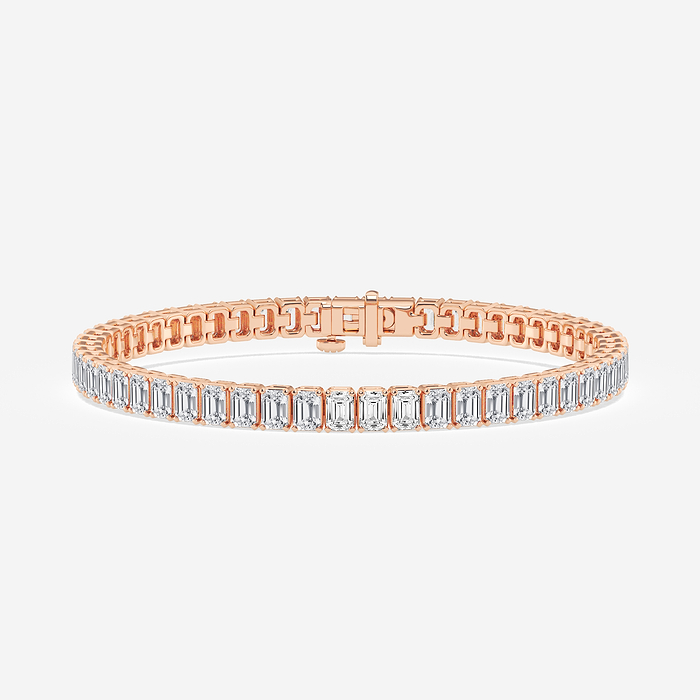 12 ctw Emerald Lab Grown Diamond Tennis Bracelet - 7 Inches