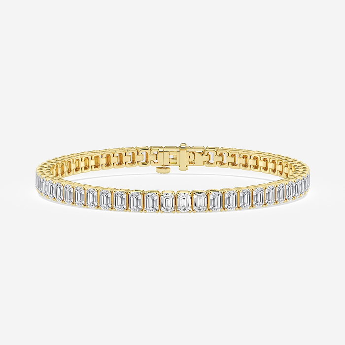 12 ctw Emerald Lab Grown Diamond Tennis Bracelet - 7 Inches