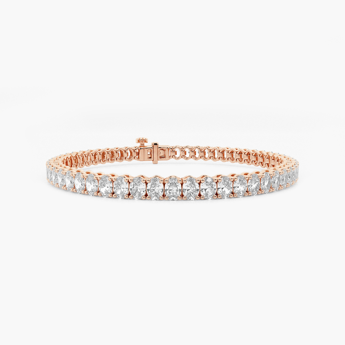7 ctw Oval Lab Grown Diamond Tennis Bracelet - 7 Inches