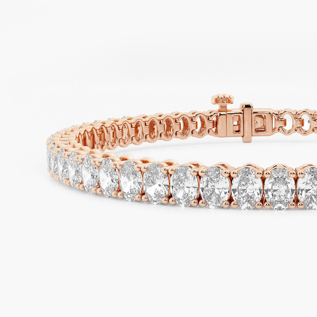 Additional Image 1 for  7 ctw Oval Lab Grown Diamond Tennis Bracelet - 7 Inches