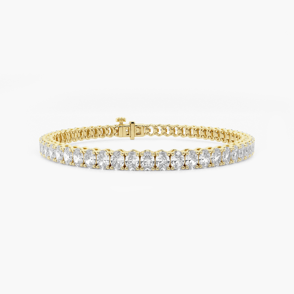 5 ctw Oval Lab Grown Diamond Tennis Bracelet - 7.5 Inches