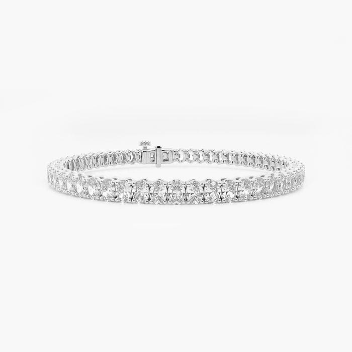 7 ctw Oval Lab Grown Diamond Tennis Bracelet - 7 Inches
