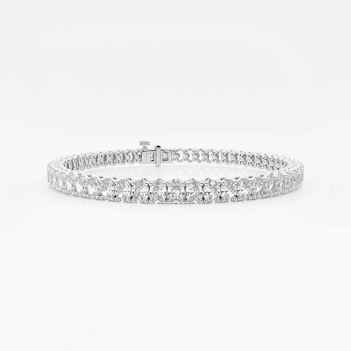 7 ctw Oval Lab Grown Diamond Tennis Bracelet - 7 Inches