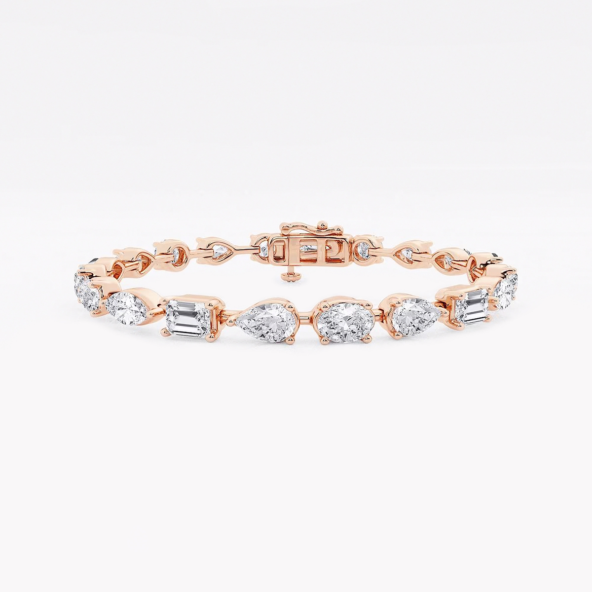 8 2/3 ctw Multi-Shape Lab Grown Diamond Alternating Bracelet 6 Inches