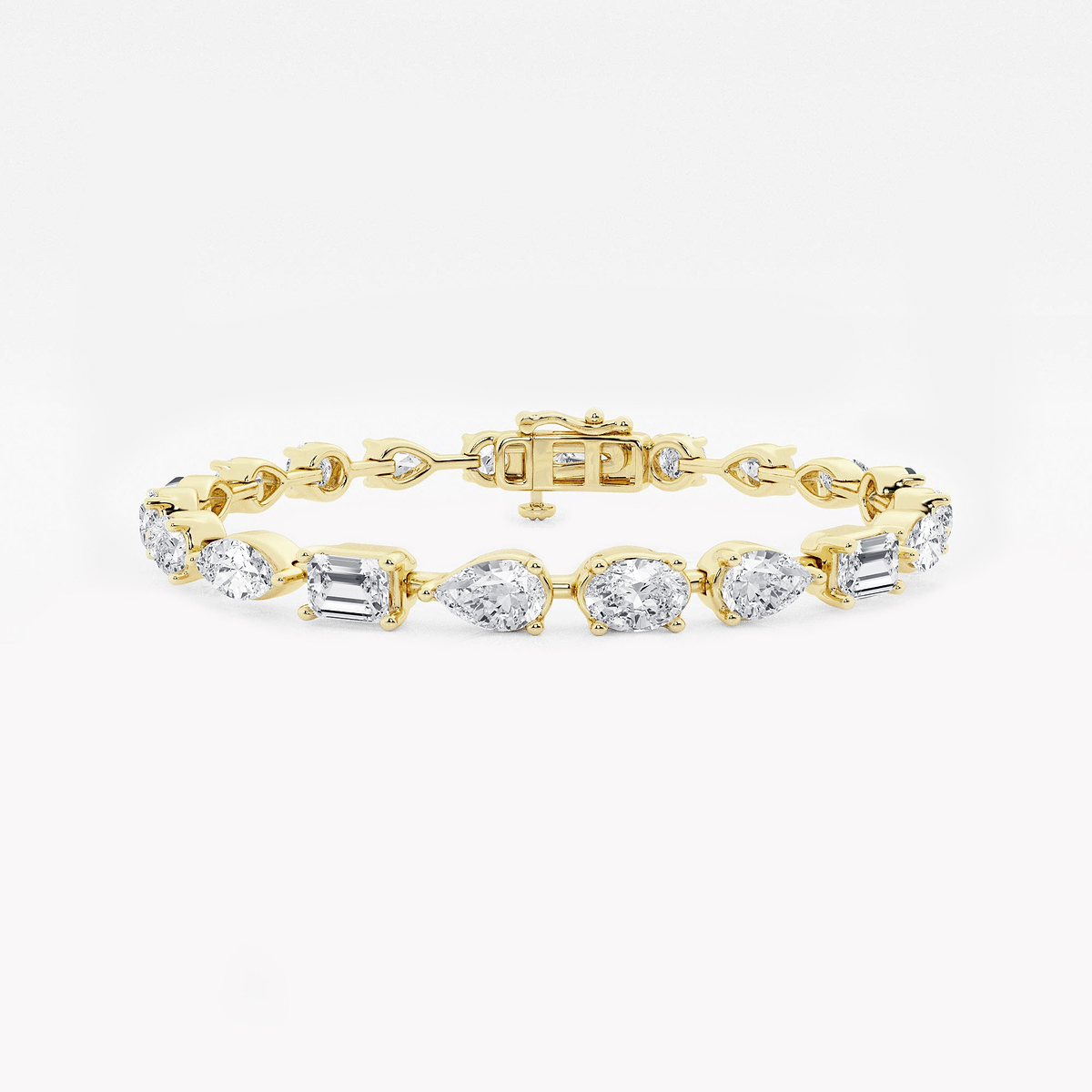 8 2/3 ctw Multi-Shape Lab Grown Diamond Alternating Bracelet 6 Inches