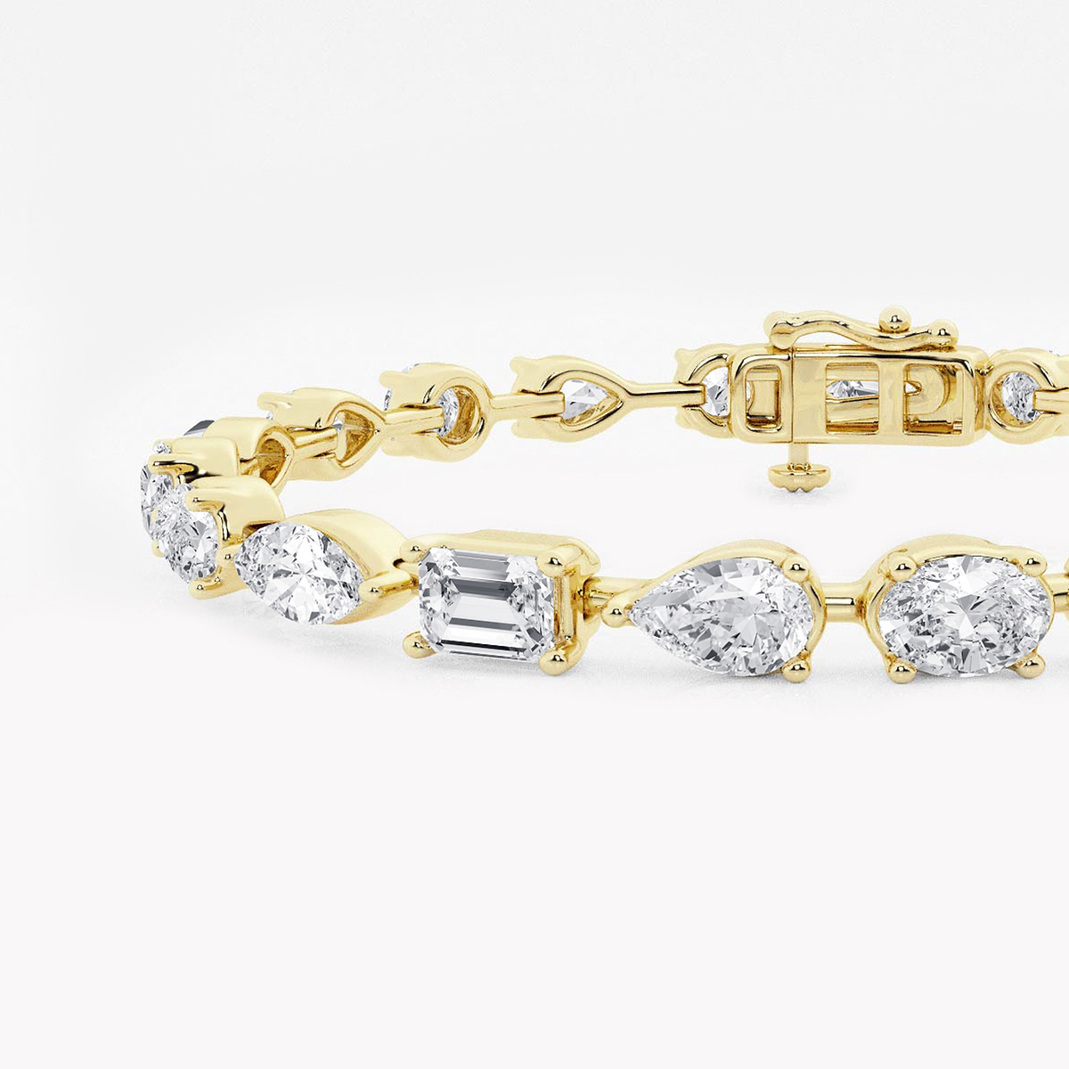 Additional Image 1 for  8 2/3 ctw Multi-Shape Lab Grown Diamond Alternating Bracelet 6 Inches