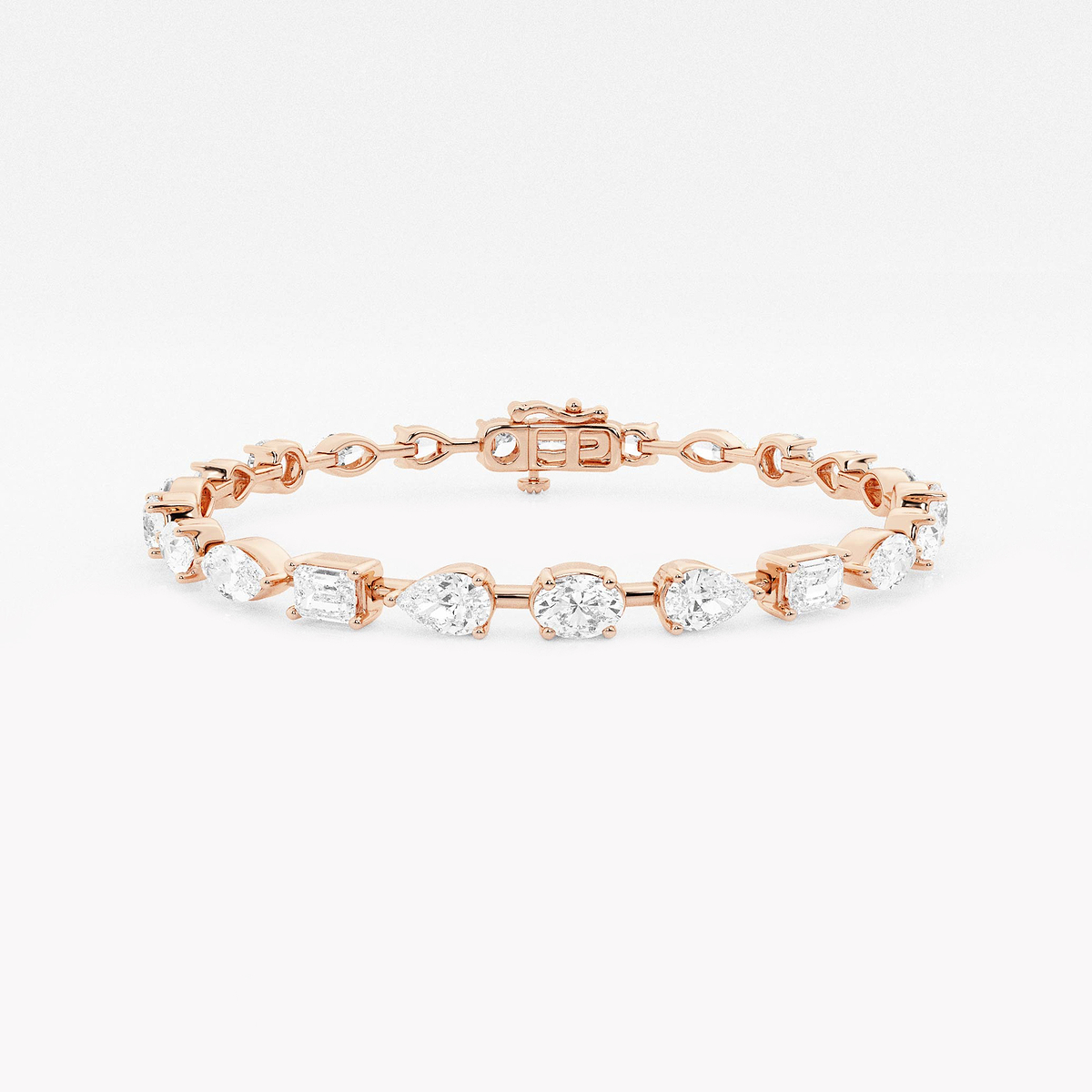 8 2/3 ctw Multi-Shape Lab Grown Diamond Alternating Bracelet 7 Inches