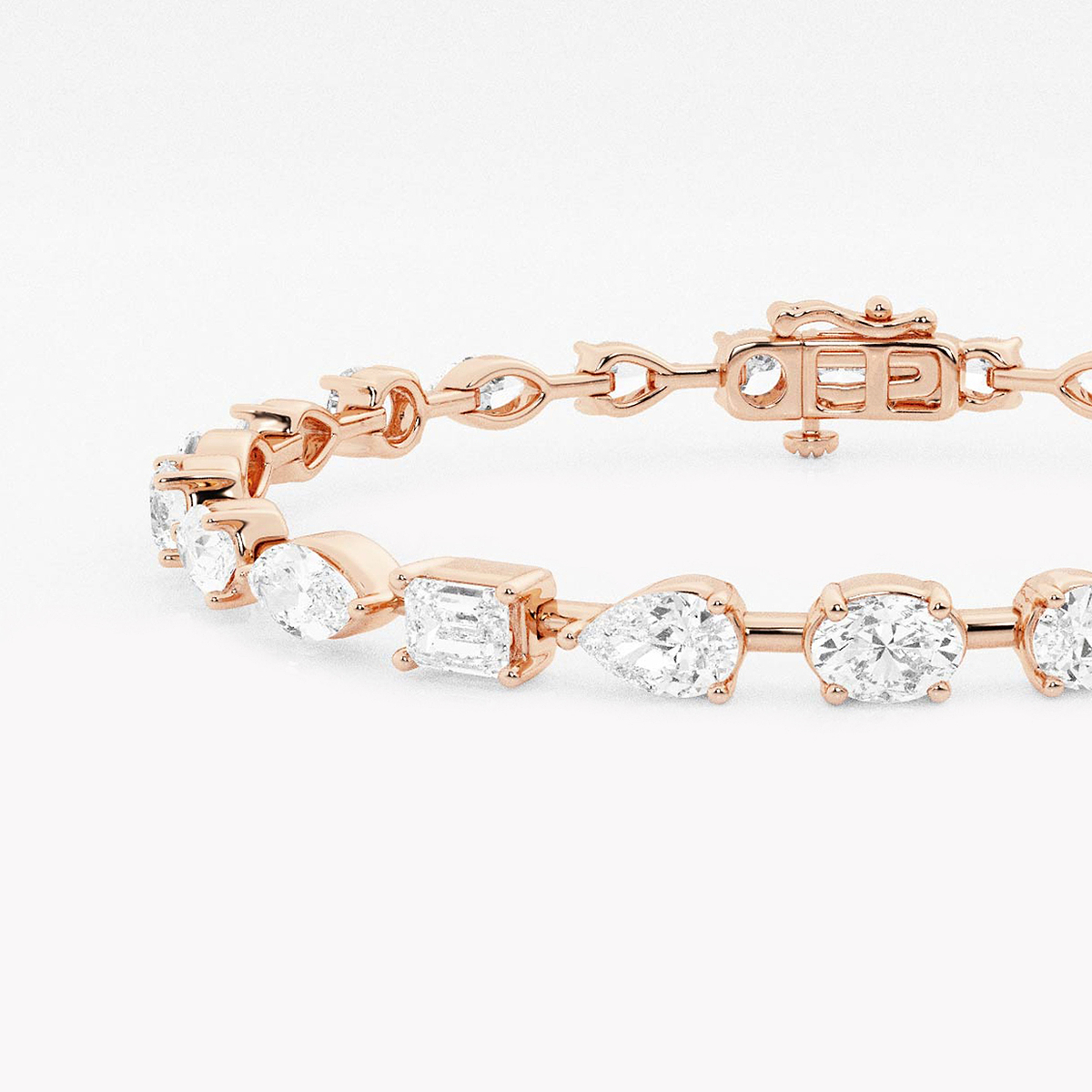 Additional Image 1 for  8 2/3 ctw Multi-Shape Lab Grown Diamond Alternating Bracelet 7 Inches