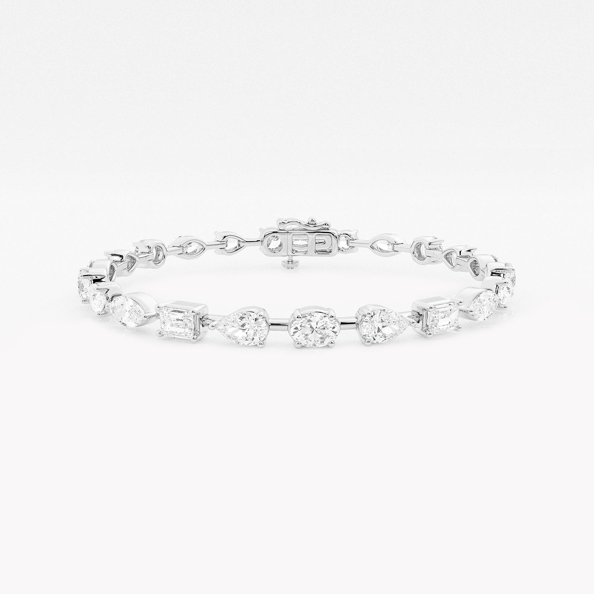 8 2/3 ctw Multi-Shape Lab Grown Diamond Alternating Bracelet 7 Inches