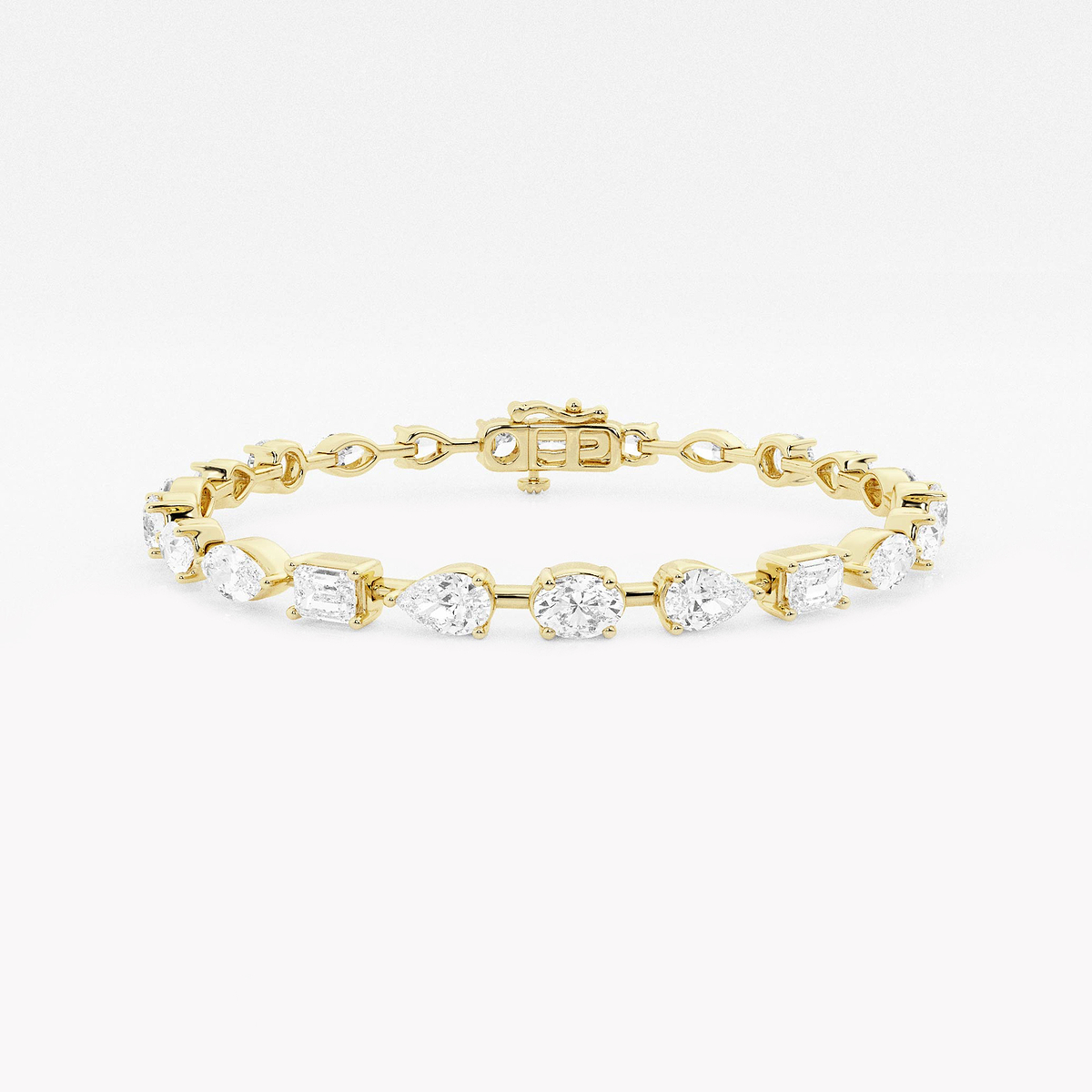 8 2/3 ctw Multi-Shape Lab Grown Diamond Alternating Bracelet 7 Inches