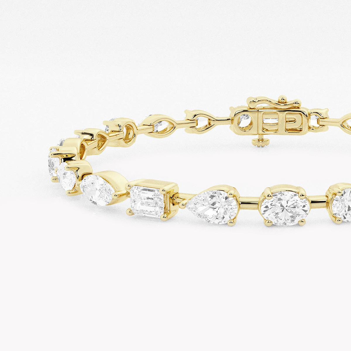 Additional Image 1 for  8 2/3 ctw Multi-Shape Lab Grown Diamond Alternating Bracelet 7 Inches