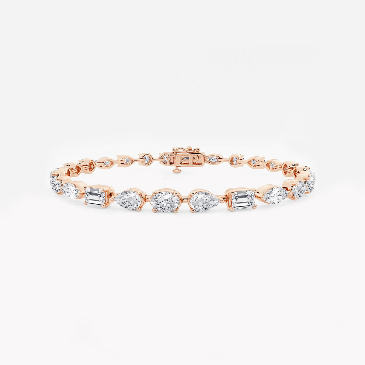 8 2/3 ctw Multi-Shape Lab Grown Diamond Alternating Bracelet 8 Inches