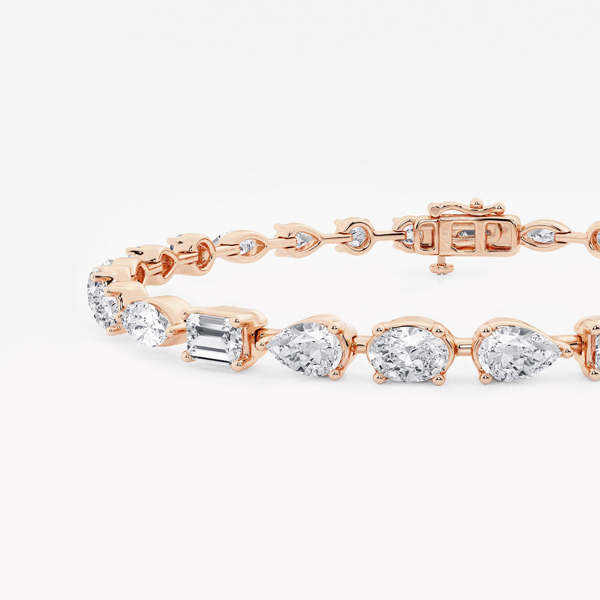 Additional Image 1 for  8 2/3 ctw Multi-Shape Lab Grown Diamond Alternating Bracelet 8 Inches