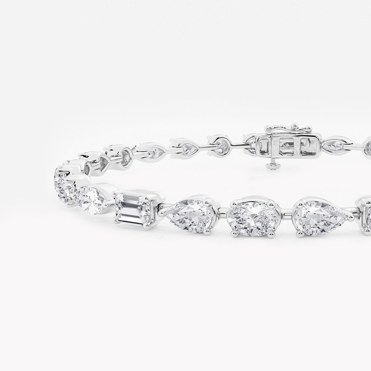 Additional Image 1 for  8 2/3 ctw Multi-Shape Lab Grown Diamond Alternating Bracelet 8 Inches