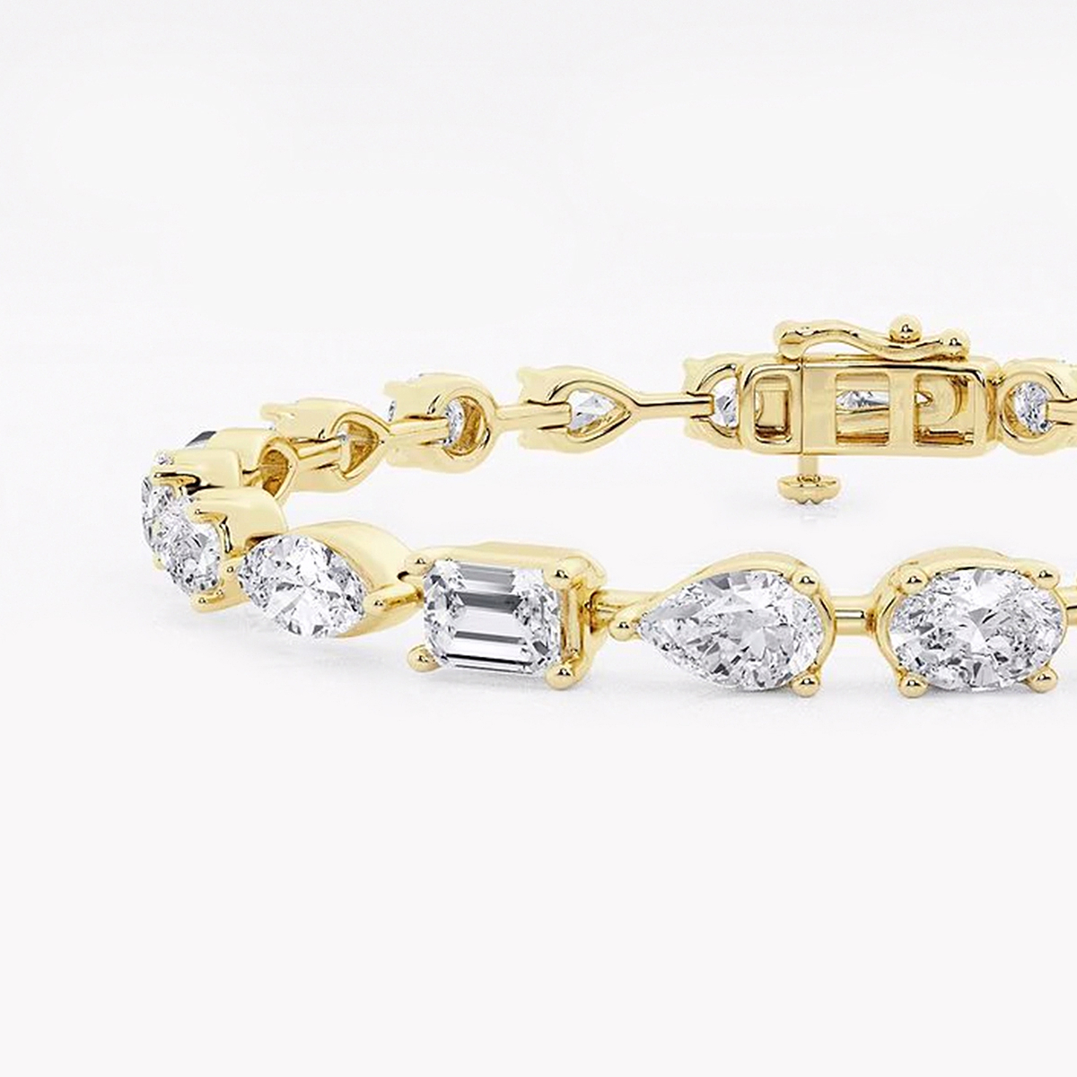 Additional Image 1 for  8 2/3 ctw Multi-Shape Lab Grown Diamond Alternating Bracelet 8 Inches