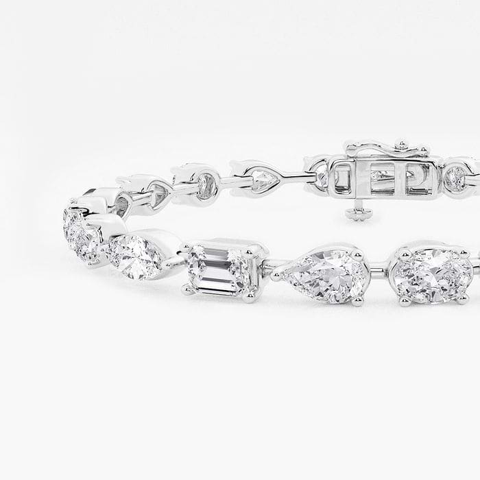 Badgley Mischka Alternating Multi-Shape Fashion Bracelet