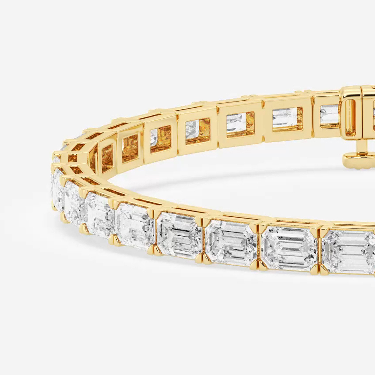 Additional Image 1 for  12 ctw Emerald Lab Grown Diamond East-West Tennis Bracelet - 7 Inches