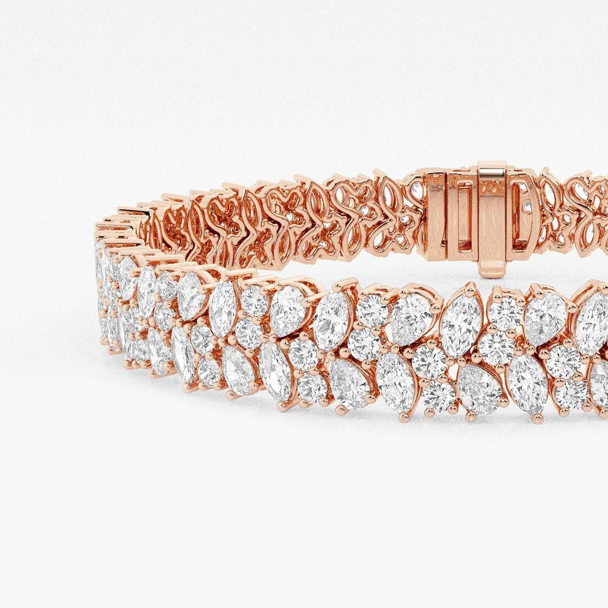 Additional Image 1 for  Badgley Mischka 9 2/5 ctw Round, Pear, Marquise Lab Grown Diamond Alternating Fashion Bracelet - 6 Inches