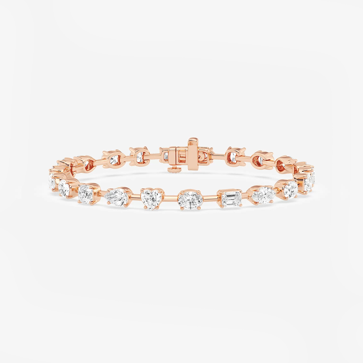 7 ctw Mixed Diamond Mixed Shapes Bracelet - 7 Inches