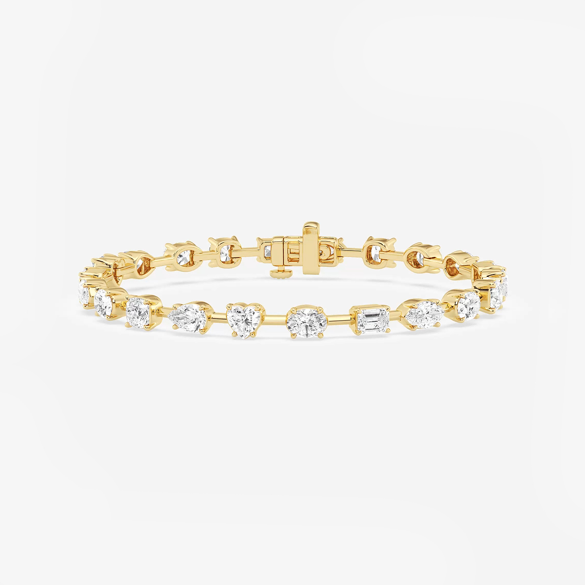 7 ctw Mixed Diamond Mixed Shapes Bracelet - 7 Inches