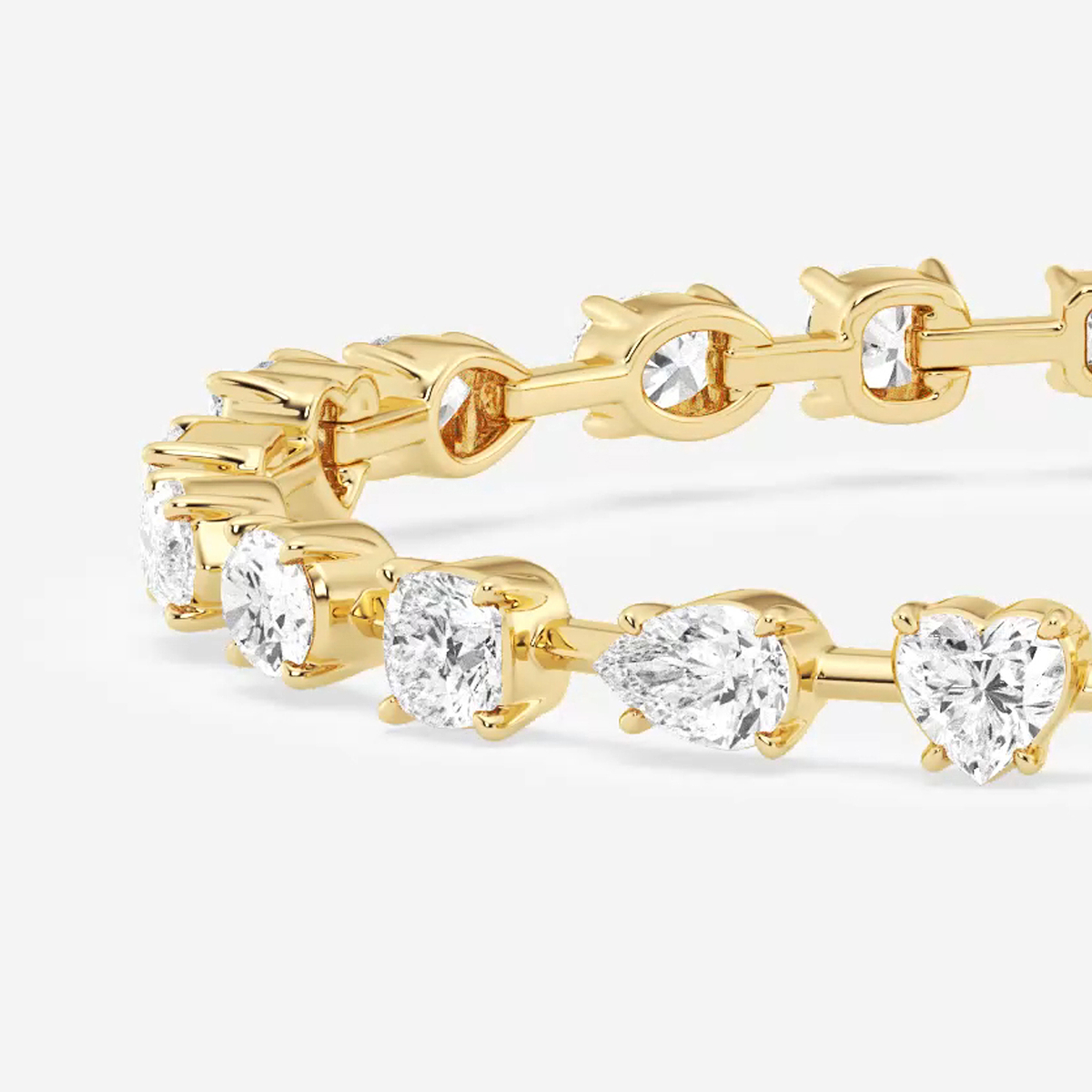 Additional Image 1 for  7 ctw Mixed Diamond Mixed Shapes Bracelet - 7 Inches