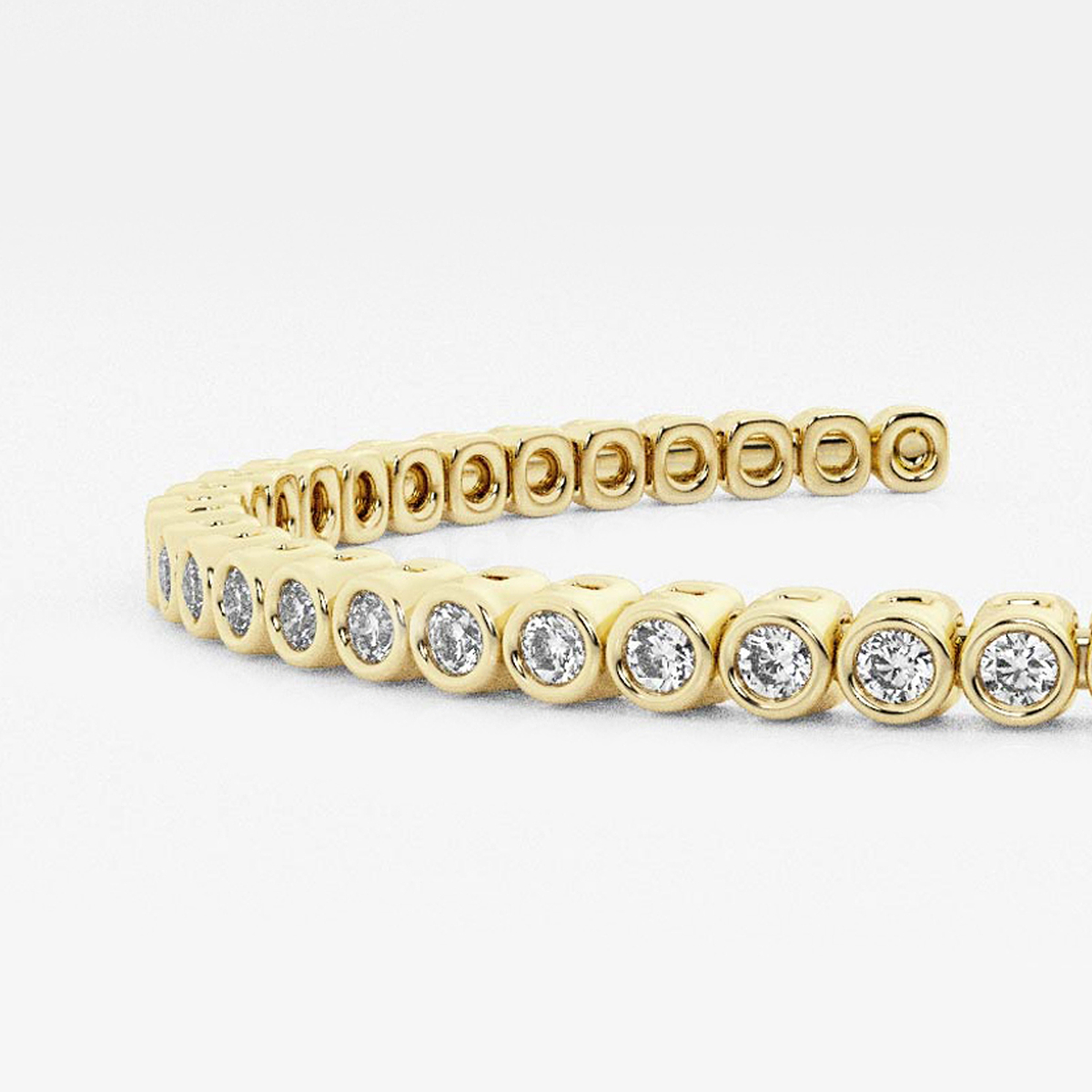 Additional Image 1 for  näas Flowing 1 3/4 ctw Round Lab Grown Diamond Bold Bangle Bracelet - 6 Inches