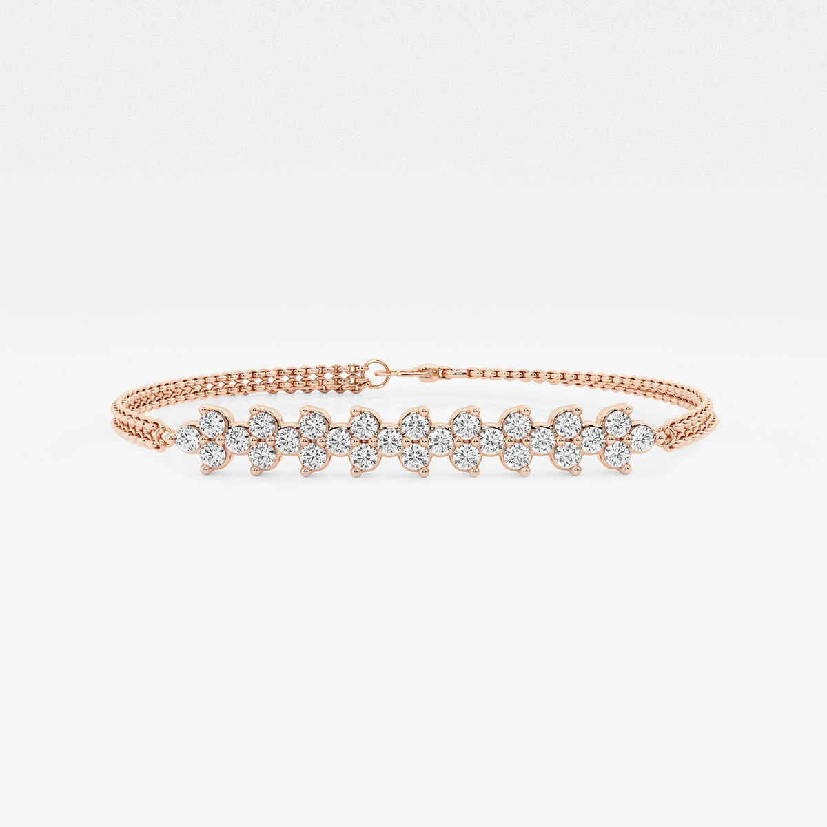 näas Romancing 3/4 ctw Round Lab Grown Diamond Chain Bracelet - 6 Inches + 1 Inch Extender