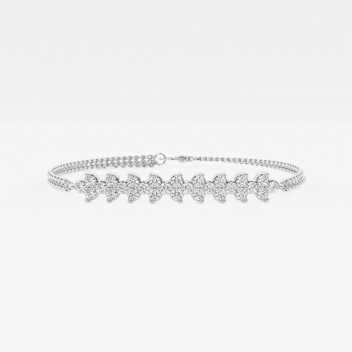 näas Romancing 3/4 ctw Round Lab Grown Diamond Chain Bracelet - 6 Inches + 1 Inch Extender