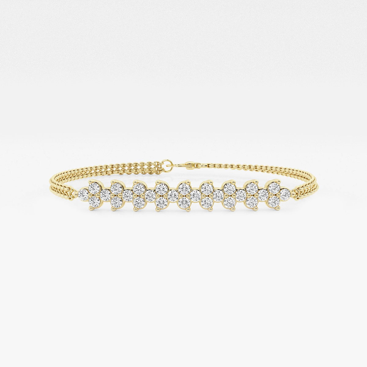 näas Romancing 3/4 ctw Round Lab Grown Diamond Chain Bracelet - 6 Inches + 1 Inch Extender