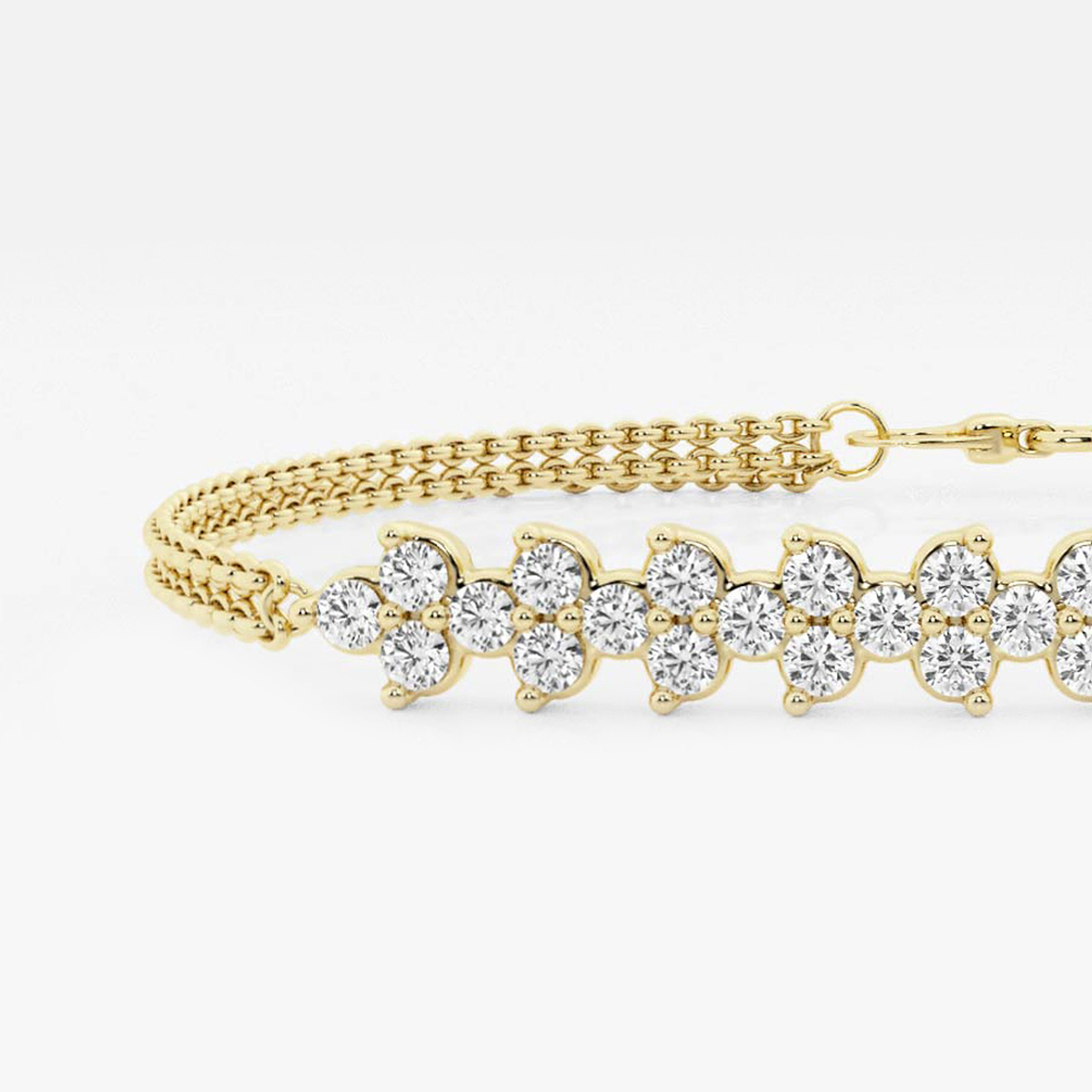 Additional Image 1 for  näas Romancing 3/4 ctw Round Lab Grown Diamond Chain Bracelet - 6 Inches + 1 Inch Extender