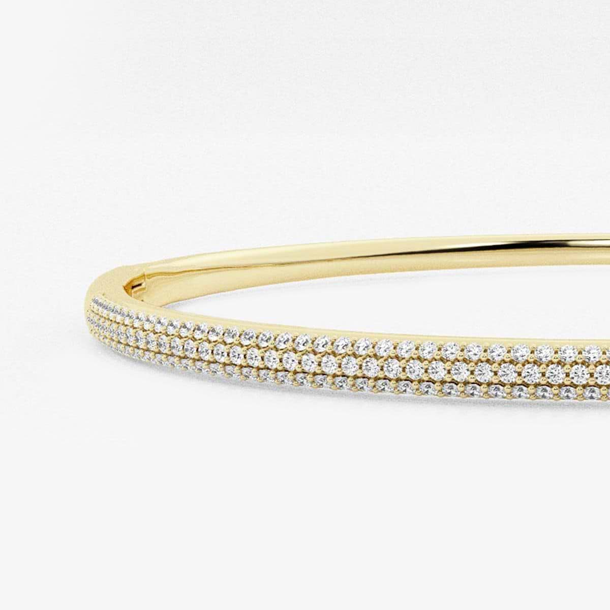 Additional Image 1 for  näas Bombë 1 ctw Round Lab Grown Diamond Pave Bangle Bracelet - 7 Inches