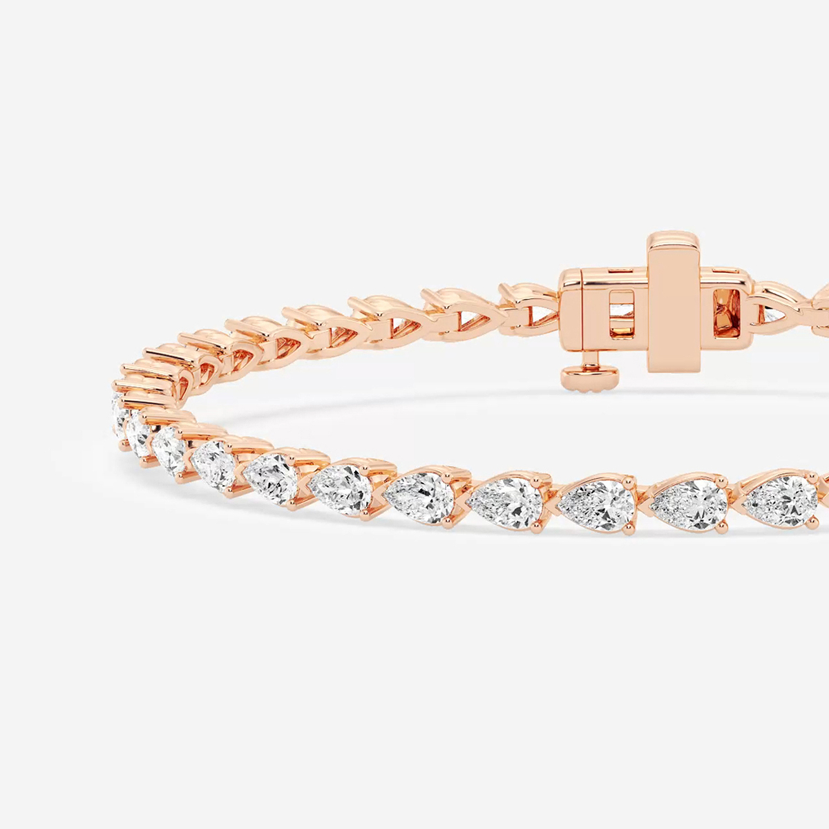 Additional Image 1 for  5 ctw Pear Lab Grown Diamond East-West Tennis Bracelet - 7 Inches