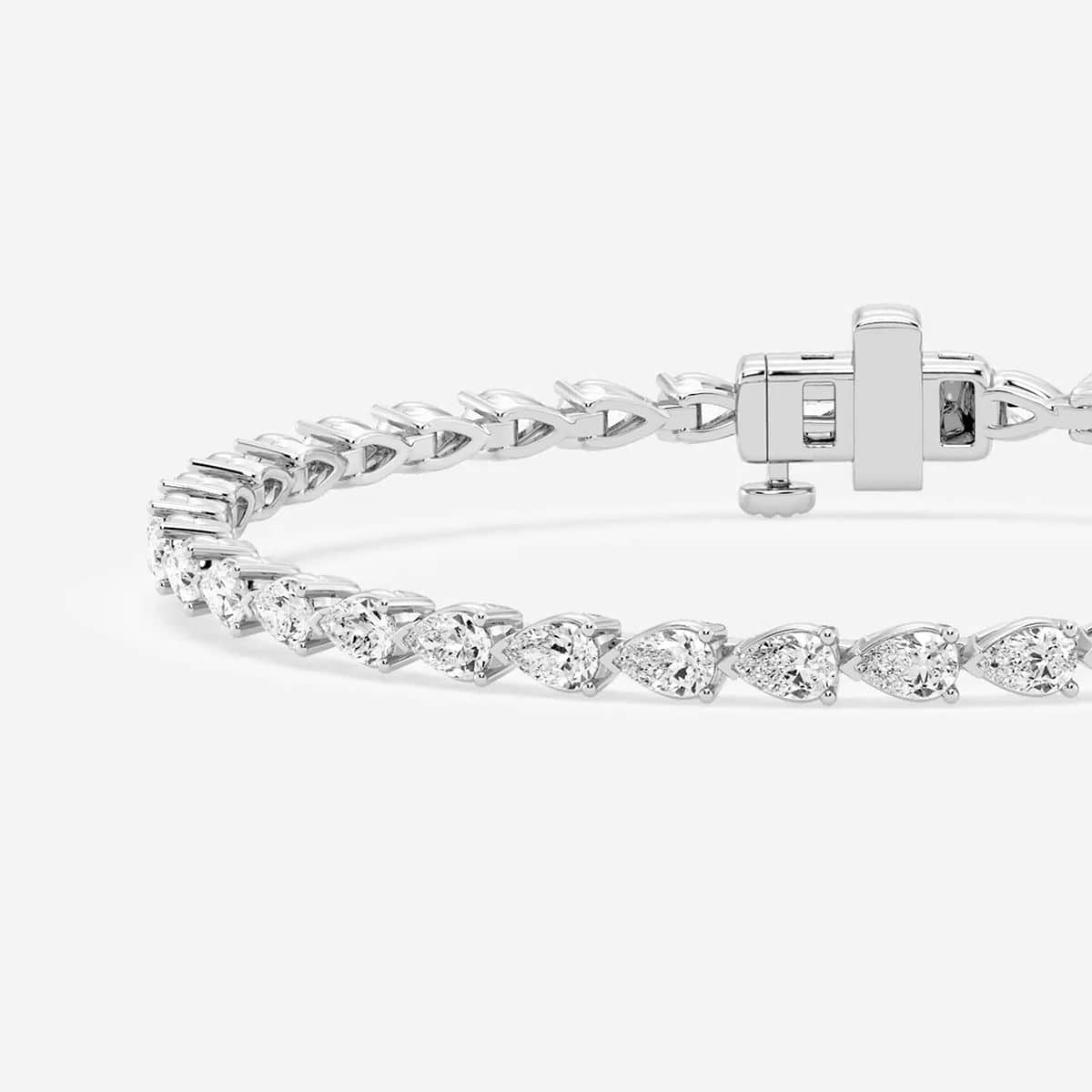 Additional Image 1 for  5 ctw Pear Lab Grown Diamond East-West Tennis Bracelet - 7 Inches