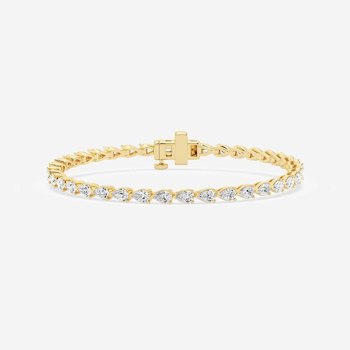 5 ctw Pear Lab Grown Diamond East-West Tennis Bracelet - 7 Inches