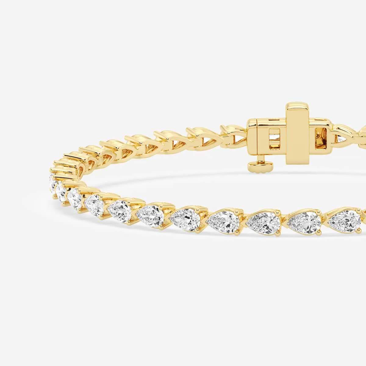 Additional Image 1 for  5 ctw Pear Lab Grown Diamond East-West Tennis Bracelet - 7 Inches