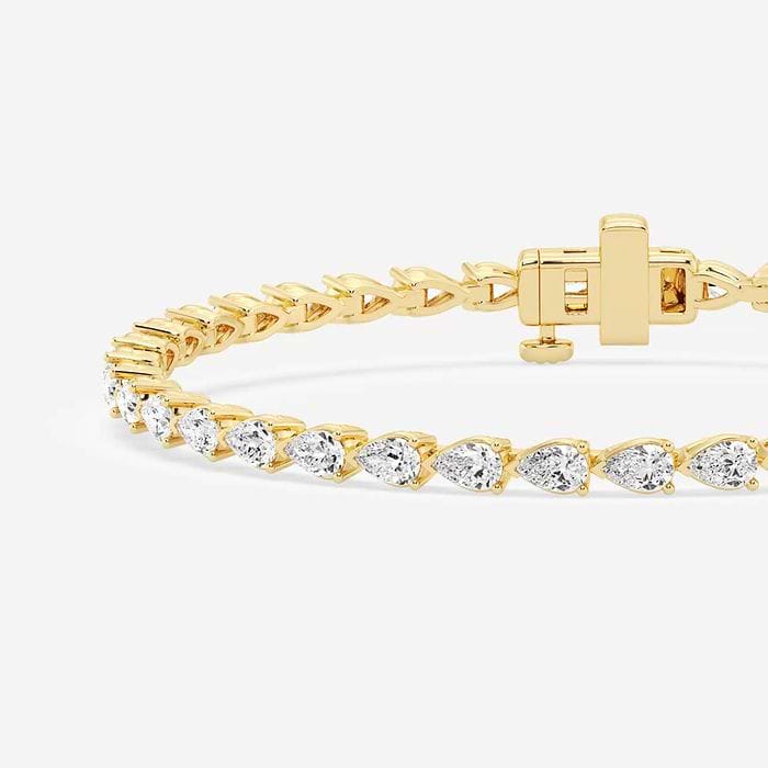 East-West Pear Tennis Bracelet
