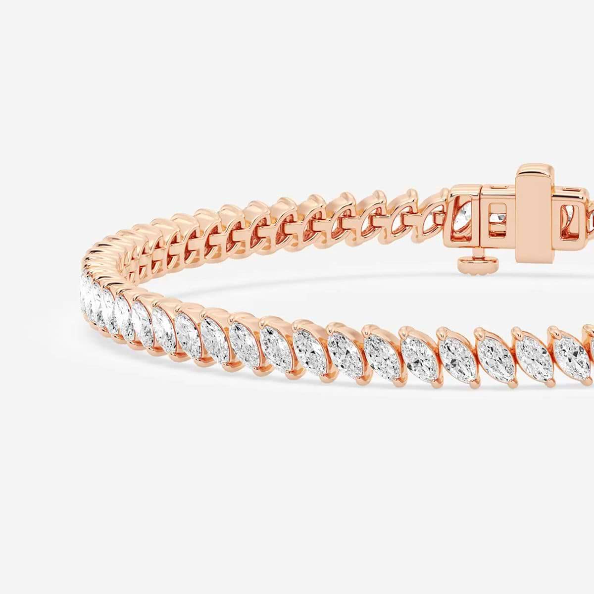 Additional Image 1 for  5 ctw Marquise Lab Grown Diamond Diagonal Tennis Bracelet - 7 Inches
