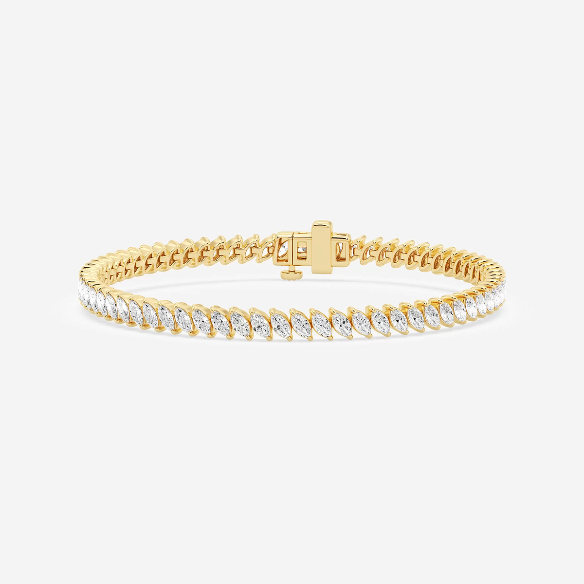 5 ctw Marquise Lab Grown Diamond Diagonal Tennis Bracelet - 7 Inches