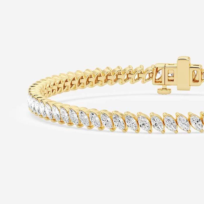 Diagonal Marquise Tennis Bracelet