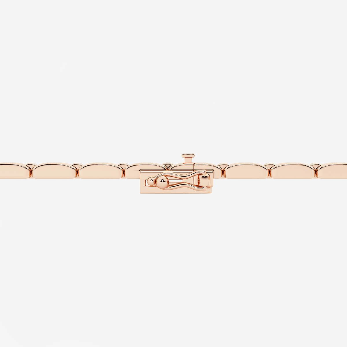 1 ctw Round Lab Grown Diamond Paper Clip Fashion Bracelet - 7 Inches 14K Rose Gold, F, VS2