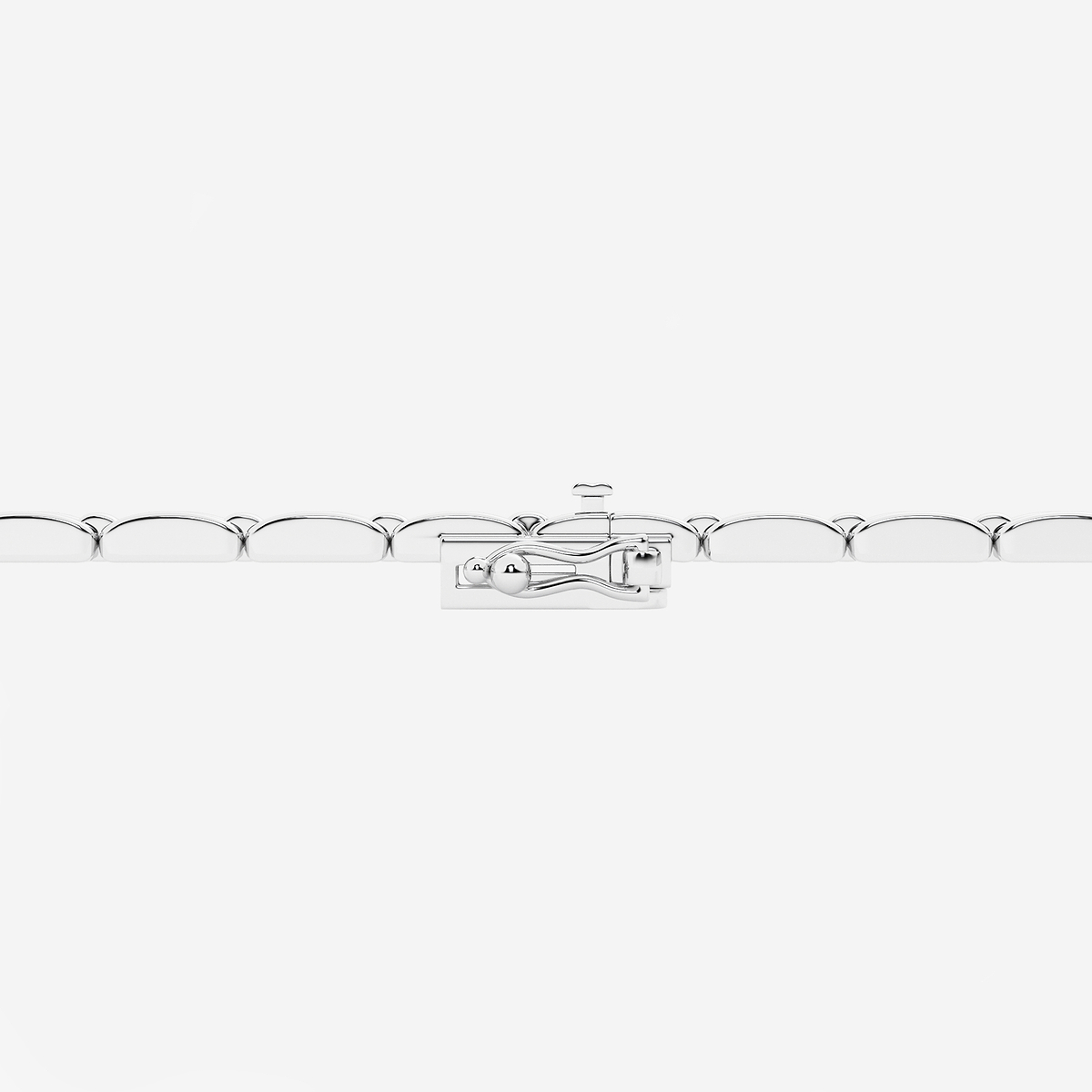 1 ctw Round Lab Grown Diamond Paper Clip Fashion Bracelet - 7 Inches 14K White Gold, F, VS2