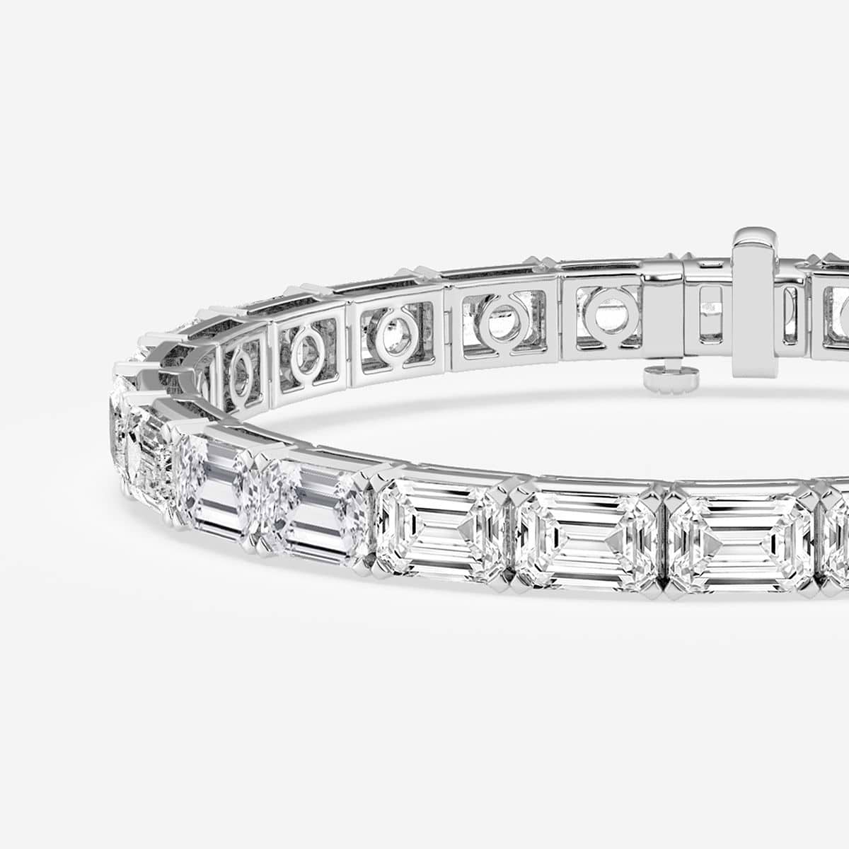 Additional Image 1 for  25 ctw Emerald Lab Grown Diamond East -West Tennis Bracelet - 7 Inches