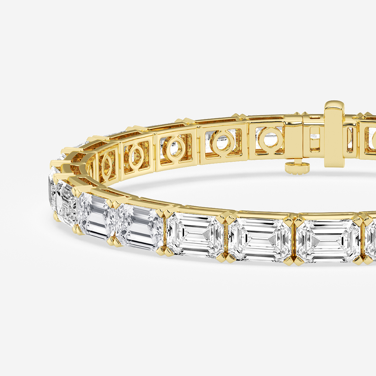 Additional Image 1 for  25 ctw Emerald Lab Grown Diamond East -West Tennis Bracelet - 7 Inches