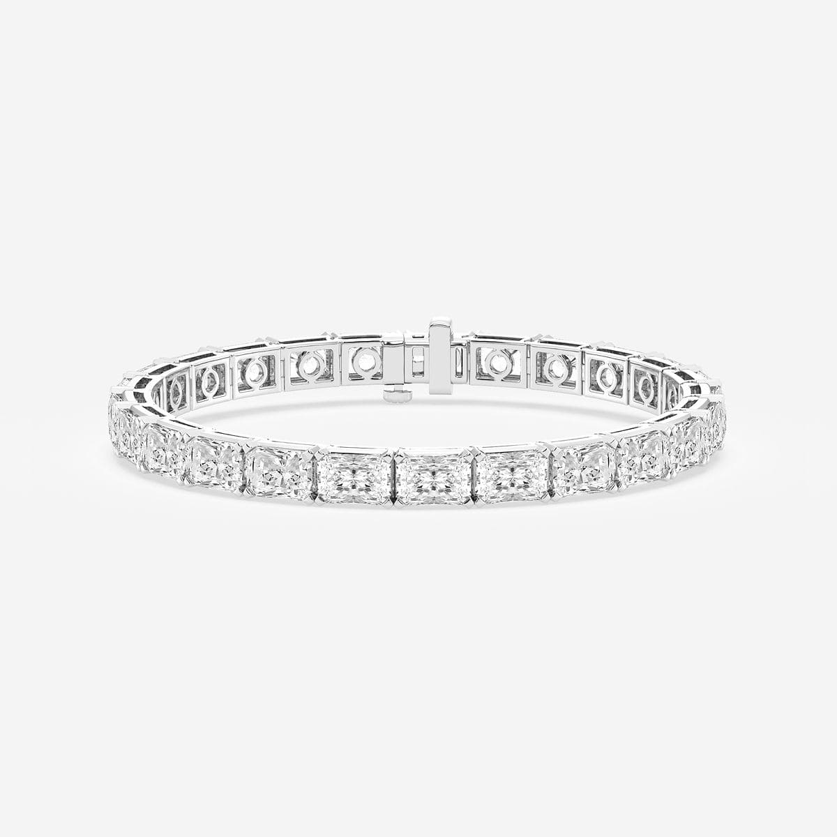 21 ctw Radiant Lab Grown Diamond East-West Tennis Bracelet - 6 Inches