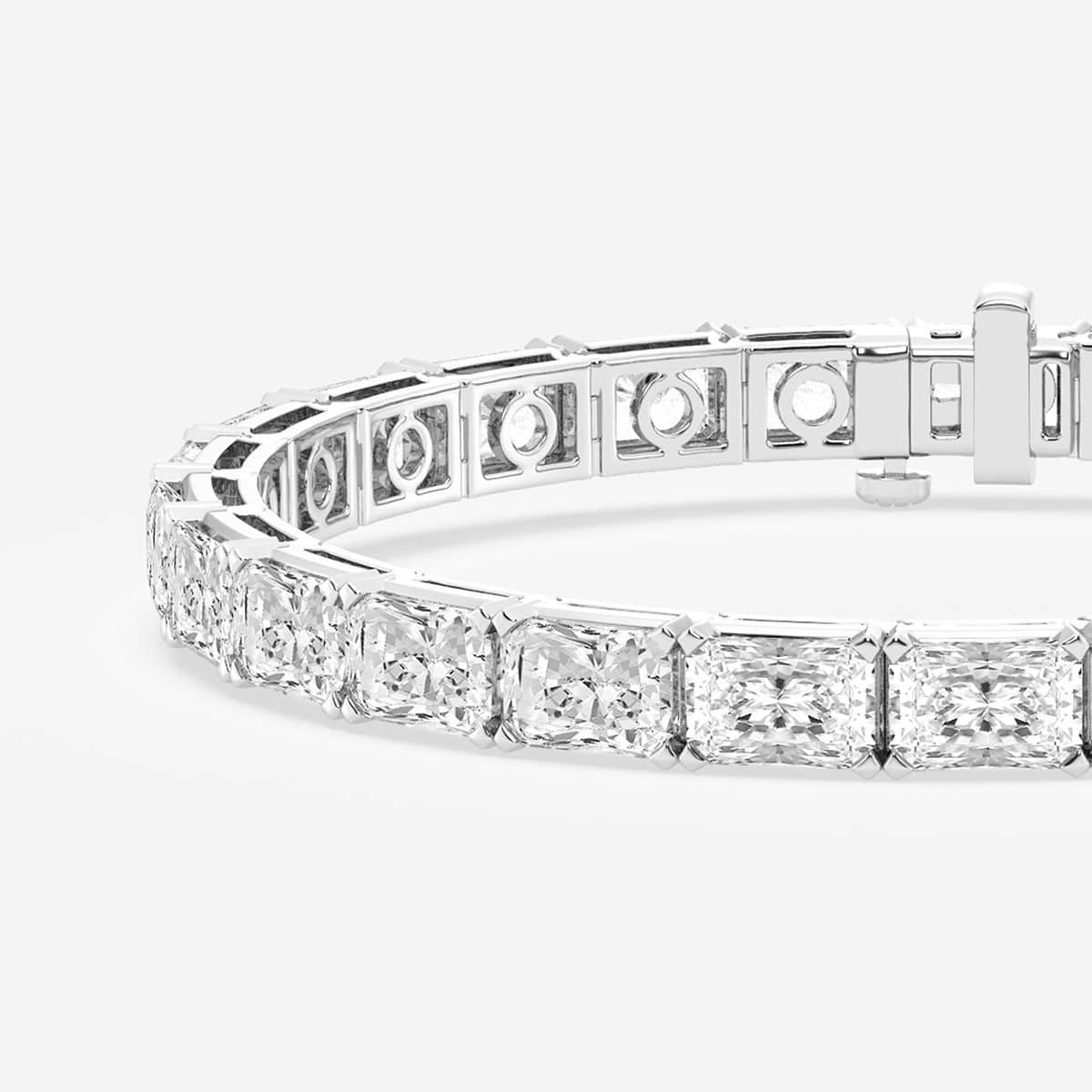 Additional Image 1 for  21 ctw Radiant Lab Grown Diamond East-West Tennis Bracelet - 6 Inches