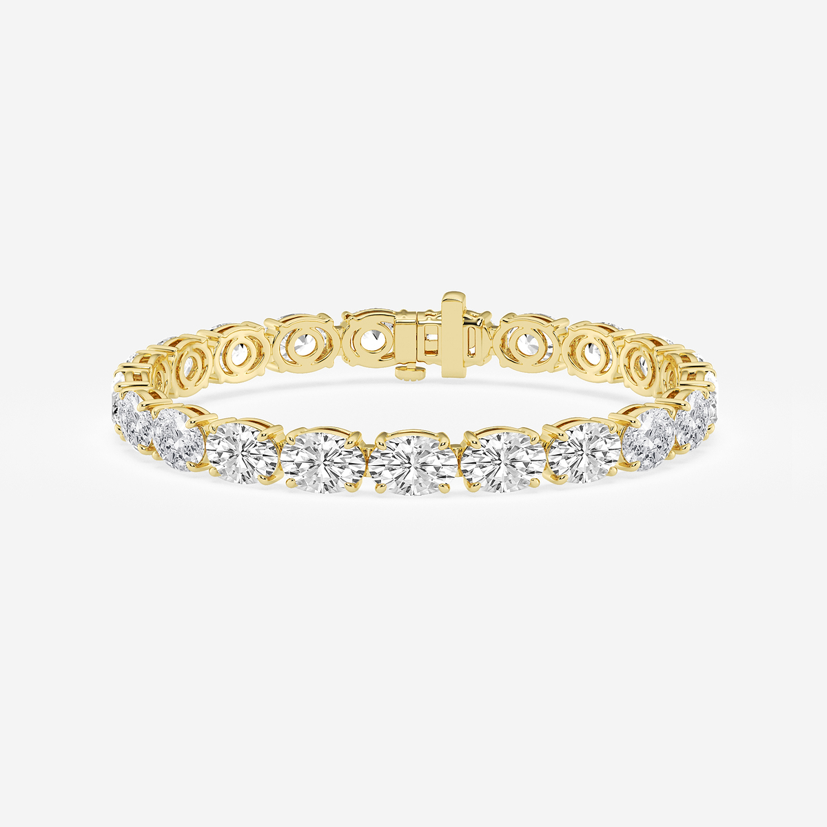 25 ctw Oval Lab Grown Diamond East -West Tennis Bracelet - 7 Inches