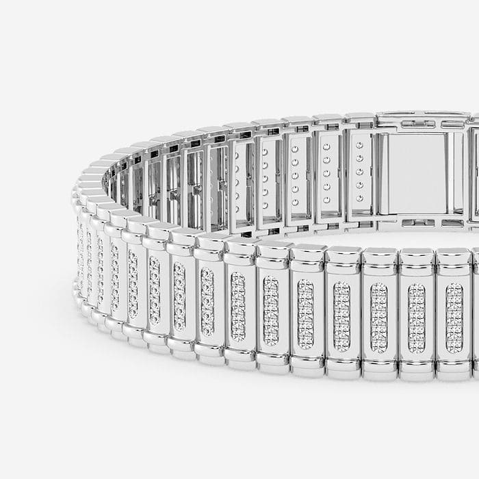 Men's Railroad Round Fashion Bracelet